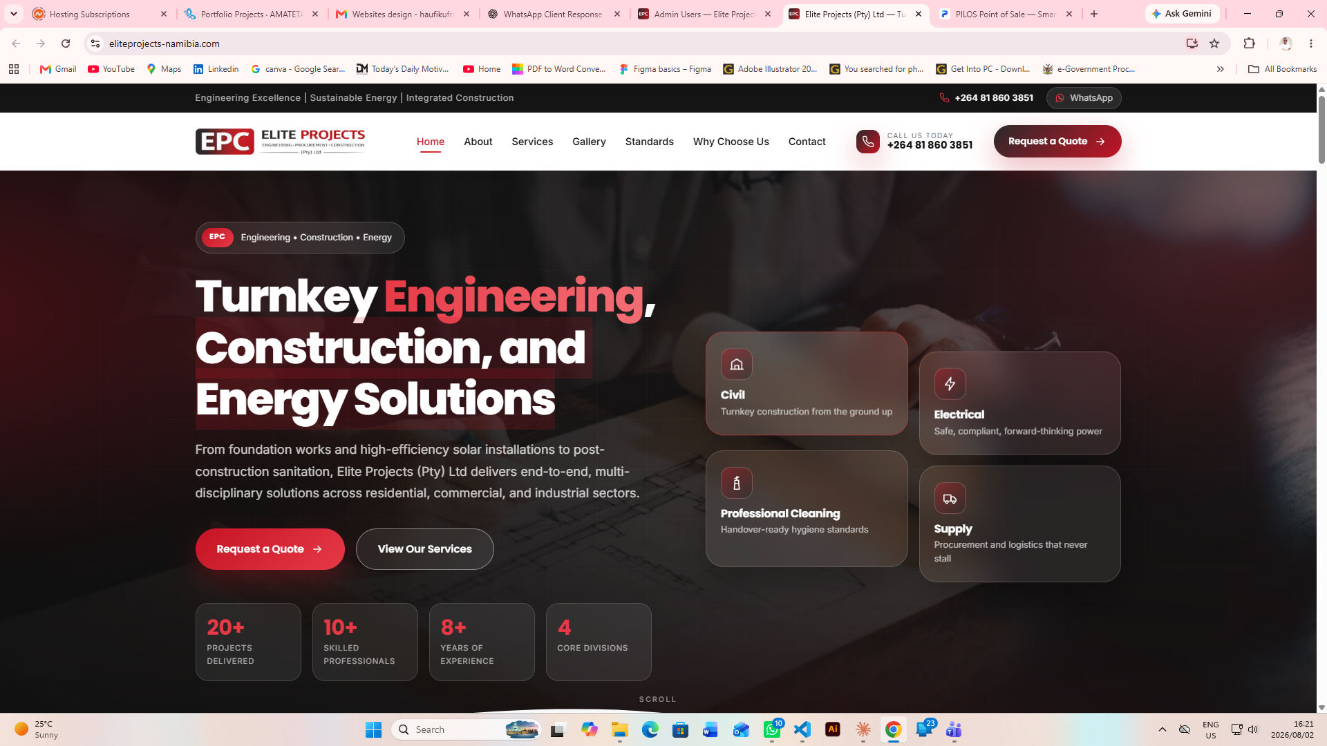 Construction, and Energy Solutions Website